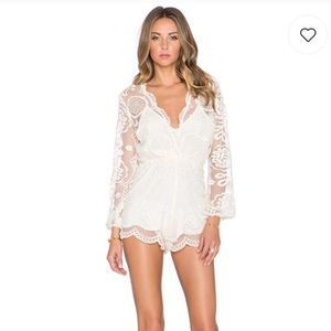 Jen’s pirate booty ivory lace romper